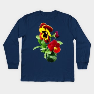 Pansies - Pansy Family Kids Long Sleeve T-Shirt